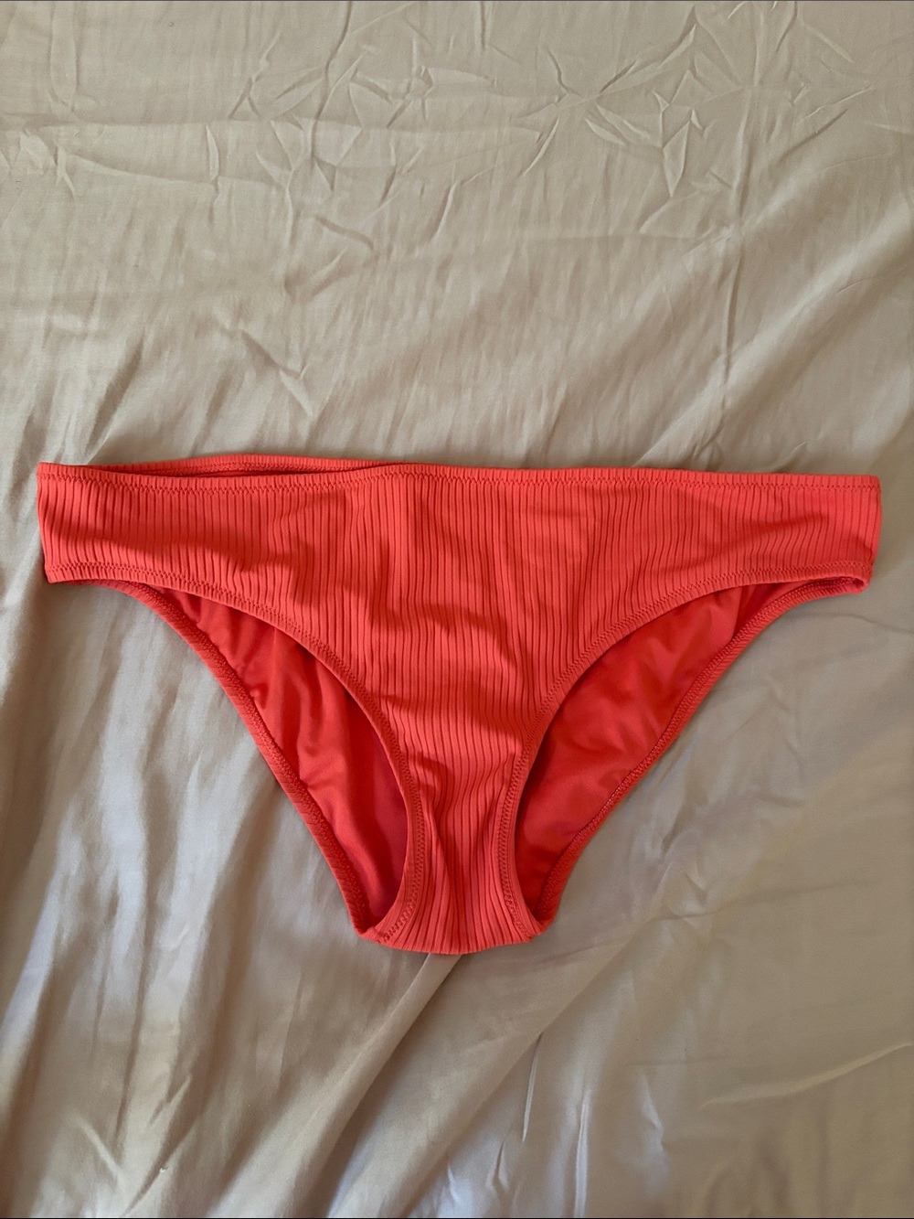 Madewell Mid Rise Bikini Bottom in Coastal Orange